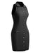 1960s Solid Button Pocket Lapel Pencil Dress, vintage dress, retro fashion - perfect for women who love vintage and retro fashion