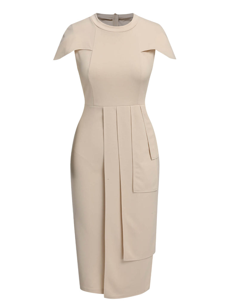 1960s Solid Cap Sleeved Pencil Dress, vintage dress, retro fashion - perfect for women who love vintage and retro fashion
