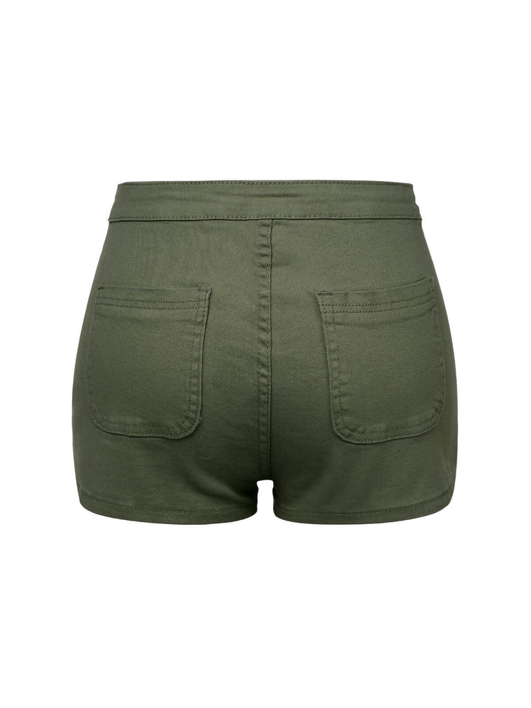 1960s Solid Colored Denim Shorts, vintage fashion, retro style - perfect for women who love vintage and retro fashion