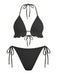 1960s Solid Halter Lace Bikini Set & Ruffle Cover-Up - vintage fashion, retro style