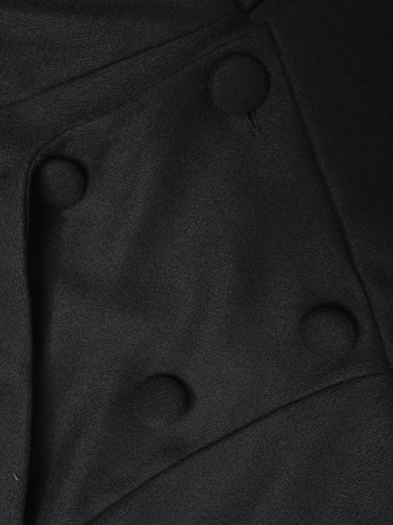 1960s Solid Lantern Sleeves Wide Lapel Coat, vintage coat, retro outerwear - perfect for women who love vintage and retro fashion