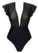 1960s Solid Mesh Plunge Bikini Set & Cover-Up - vintage fashion, retro style