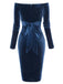 This 1960s Solid Off-Shoulder Velvet Dress wraps her in 1960s elegance, one twirl at a time