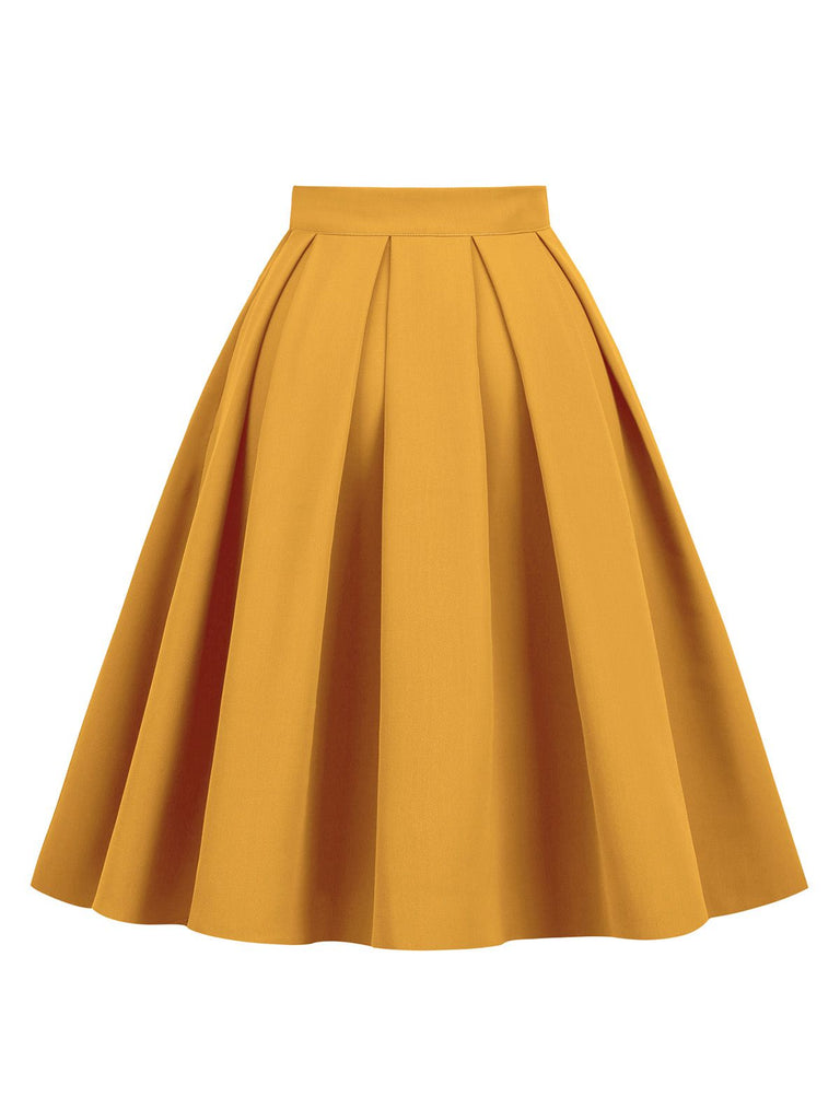 1960s Solid Pleated Skirt: timeless style reimagined