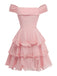 1960s Solid Strapless Backless Ruffle Cake Dress - vintage dress, retro fashion