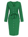 1960s Solid VNeck Pleated Button | 1960s | vintage dress, retro fashion