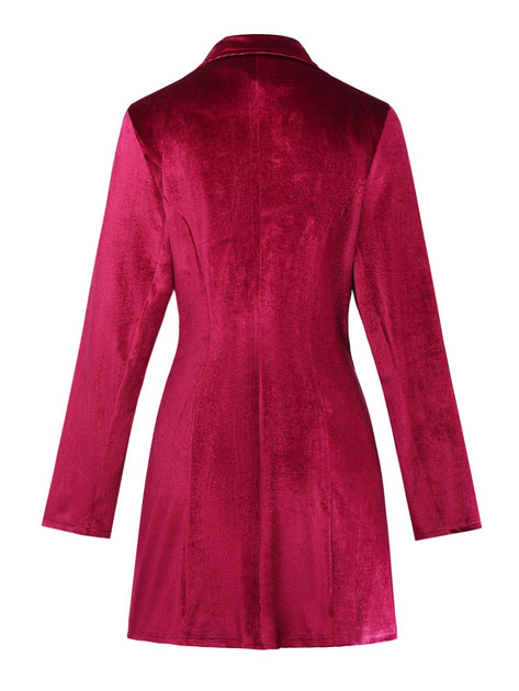 red velvet blazer dress Hobbs Wren Velvet Blazer Dress Bright Pink Size 6