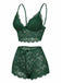1960s Spaghetti Strap Lace Floral Bow Pajama Set - vintage fashion, retro style