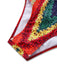 Multicolor 1960s Rainbow Cutout Strappy Faux Crochet Swimsuit - vintage swimsuit, pin-up style