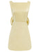 1960s Square Neck Back Bow Satin Dress: where 1960s romance meets her modern spirit