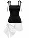 1960s Square Neck Bow Tie Dress - vintage dress, retro fashion