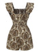 This 1960s Square Neck Wrinkle Ruffles Romper whispers 1960s secrets to those who notice