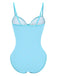 1960s Strap Contrast Trim One-Piece Swimsuit: 1960s Riviera elegance, reimagined for her