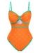 1960s Strap Contrast Trim One-Piece Swimsuit — because 1960s glamour never goes out of style
