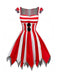 1960s Striped Halloween Evil Clown Slip Dress - vintage dress, retro fashion
