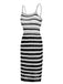 1960s Striped Knitted Spaghetti Straps Dress, vintage dress, retro fashion - perfect for women who love vintage and retro fashion