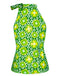 1960s Tie Neck Floral Sleeveless Top - vintage fashion, retro style