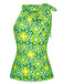 1960s Tie Neck Floral Sleeveless Top - vintage fashion, retro style