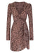 1960s V-Neck Dots Ruffle Wrap Dress, vintage dress, retro fashion - perfect for women who love vintage and retro fashion