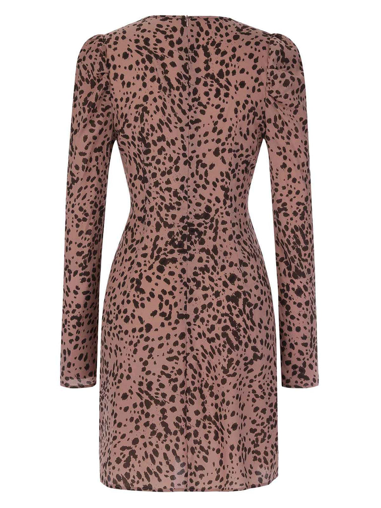 1960s V-Neck Dots Ruffle Wrap Dress, vintage dress, retro fashion - perfect for women who love vintage and retro fashion