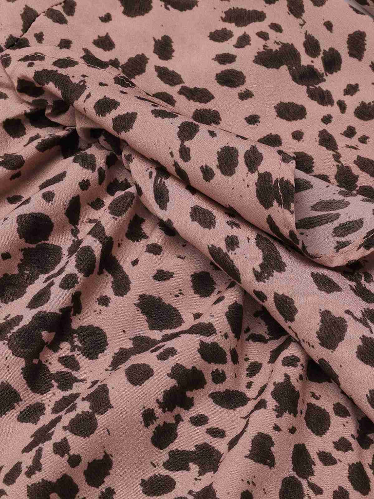 1960s V-Neck Dots Ruffle Wrap Dress, vintage dress, retro fashion - perfect for women who love vintage and retro fashion