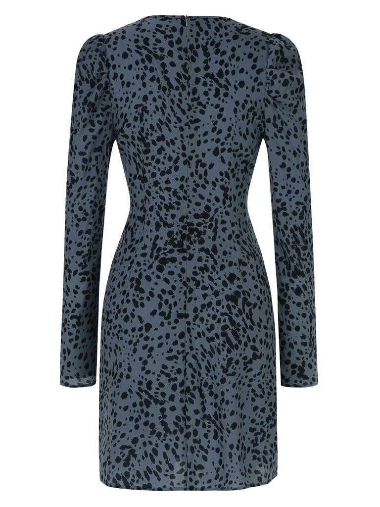 1960s V-Neck Dots Ruffle Wrap Dress, vintage dress, retro fashion - perfect for women who love vintage and retro fashion