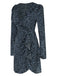 1960s V-Neck Dots Ruffle Wrap Dress, vintage dress, retro fashion - perfect for women who love vintage and retro fashion