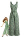 1960s Polka Dot Floral V Neck Jumpsuit 7