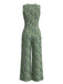 1960s Polka Dot Floral V Neck Jumpsuit 4