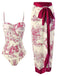 She's wearing 1960s Vintage Ink Floral Swimsuit & Cover-Up and the whole beach remembers the 1960s