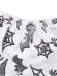 2PCS White 1970s Glowing Halloween Spider Flannel Pajama Set - vintage fashion, retro style, pure white