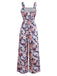 1970s Boho Floral Smocked Jumpsuit - vintage jumpsuit, retro fashion