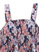 1970s Boho Floral Smocked Jumpsuit - vintage jumpsuit, retro fashion
