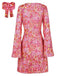 1970s Cashew Flower Hippie Disco Dress With Headscarf: where 1970s romance meets her modern spirit