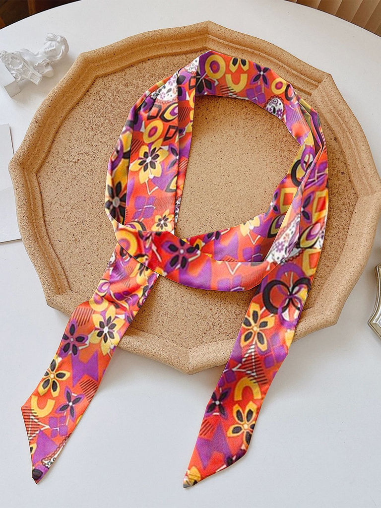 1970s Cashew Flower Hippie Disco Dress With Headscarf — the kind of 1970s dress that makes strangers smile