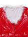 1970s Christmas Santa Claus Costume Latex Jumpsuit - vintage jumpsuit, retro fashion