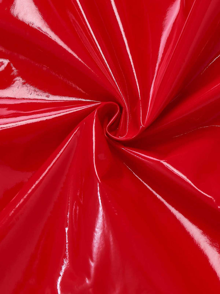 1970s Christmas Santa Claus Costume Latex Jumpsuit - vintage jumpsuit, retro fashion