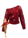 1970s Christmas Snowflake Asymmetrical Shoulder Pullover Sweater - vintage fashion, retro style