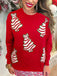 1970s Christmas Tree Sequined Sweatshirt - vintage fashion, retro style