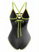 1970s Color Block Strap Cut-Out Swimsuit - vintage swimsuit, pin-up style