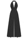 1970s Deep V-Neck Solid Super Wideleg Jumpsuit - vintage jumpsuit, retro fashion