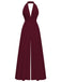 1970s Deep V-Neck Solid Super Wideleg Jumpsuit - vintage jumpsuit, retro fashion