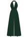 1970s Deep V-Neck Solid Super Wideleg Jumpsuit - vintage jumpsuit, retro fashion