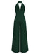 1970s Deep V-Neck Solid Super Wideleg Jumpsuit - vintage jumpsuit, retro fashion