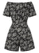 1970s Ditsy Floral Off-Shoulder Romper, vintage romper, retro jumpsuit - perfect for women who love vintage and retro fashion