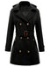 1970s Double-Breasted Faux Wool Hood Coat - vintage fashion, retro style