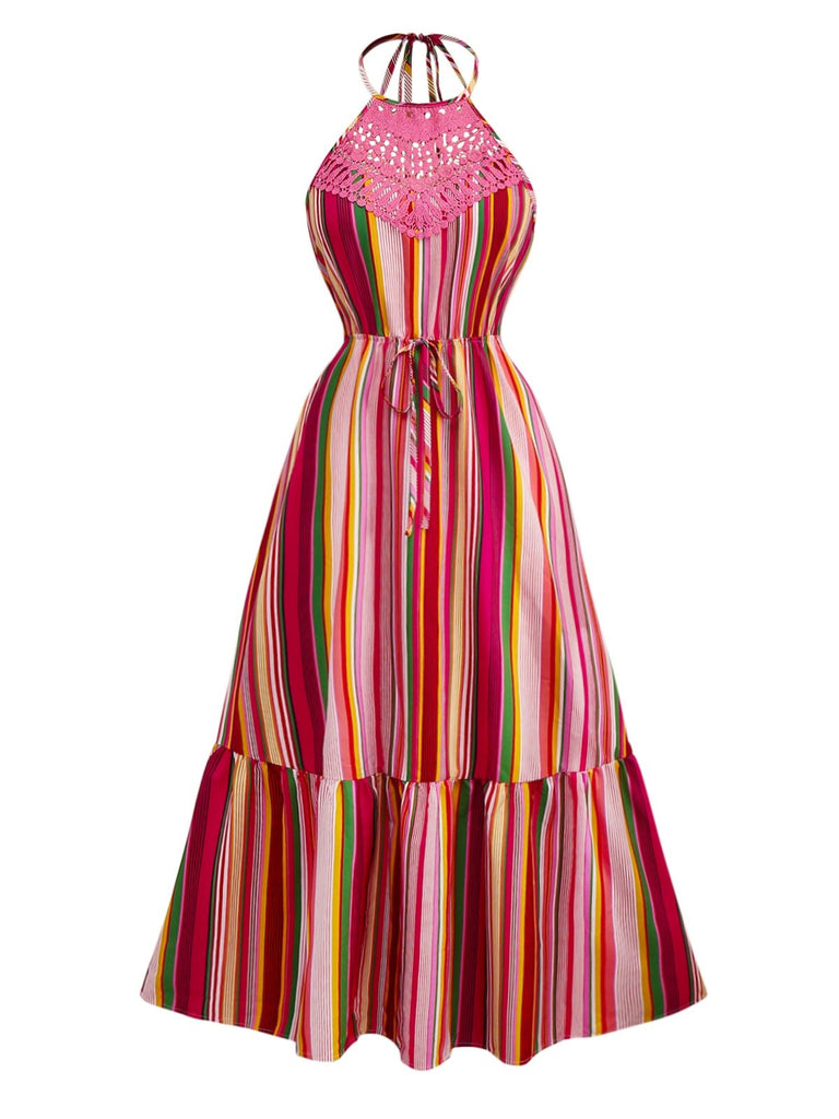 rainbow halter neck dress Rainbow Sequin Dress Rainbow Chainmail Halter Dress Victray