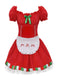 1970s Square Neck Christmas Bow Dress With Petticoat - vintage dress, retro fashion
