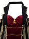 Wine Red 1970s Halloween Velvet Pirate Captain Dress - vintage dress, retro fashion, elegant red