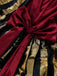Wine Red 1970s Halloween Velvet Pirate Captain Dress - vintage dress, retro fashion, elegant red